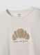 Camicia da notte beige in puro cotone organico con stampa cornetto_5
