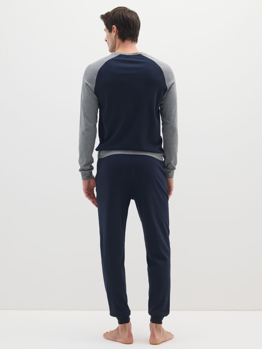 Blue and Grey Cotton Pyjama_2