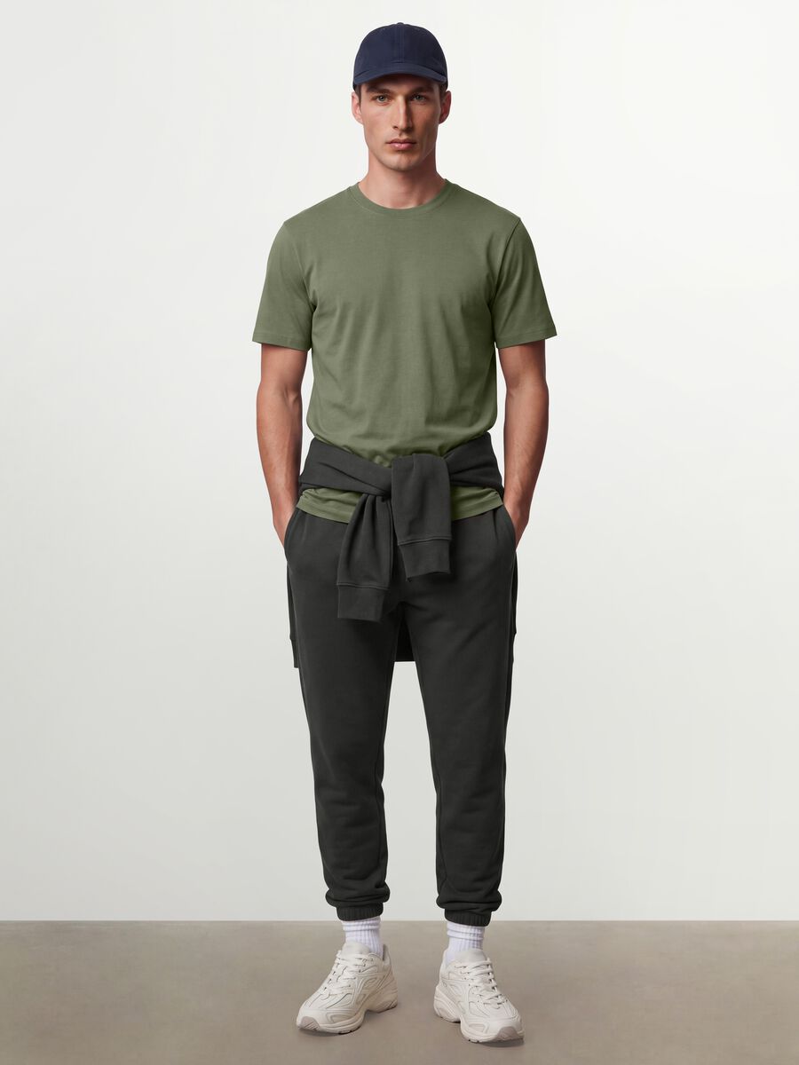 Green regular-fit T-shirt in pure organic cotton jersey_1