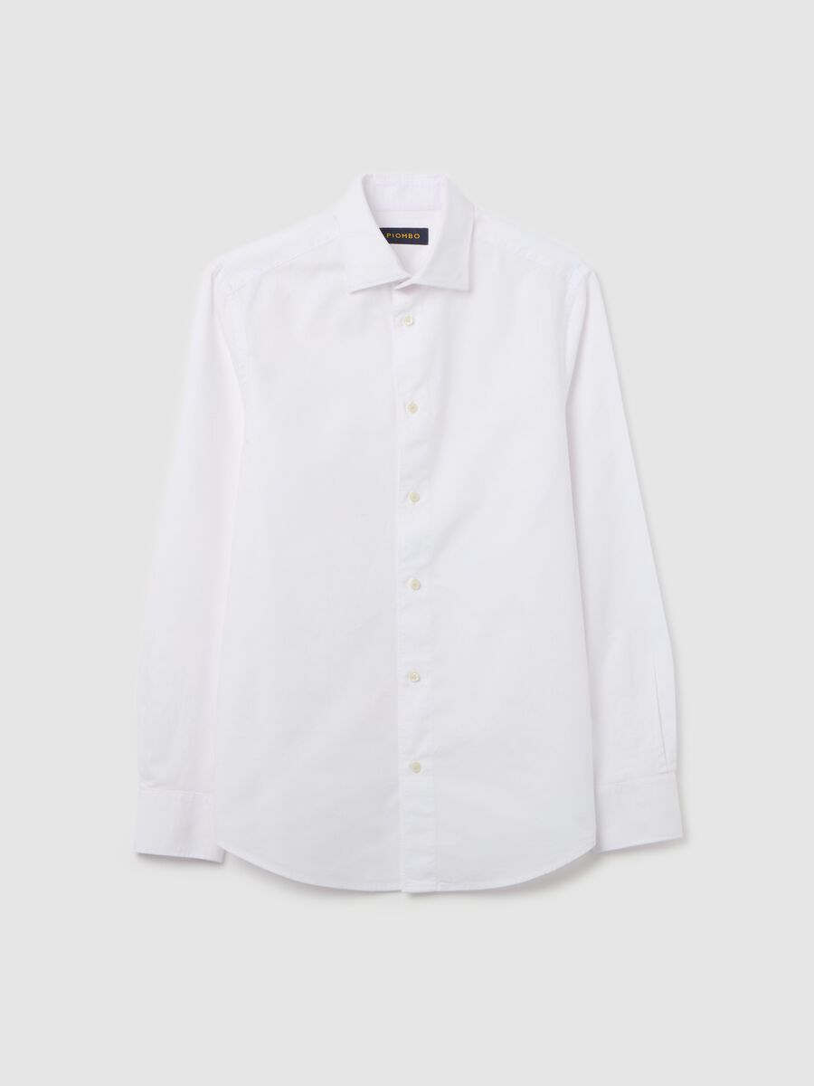 Shirt in solid colour Oxford cotton_4