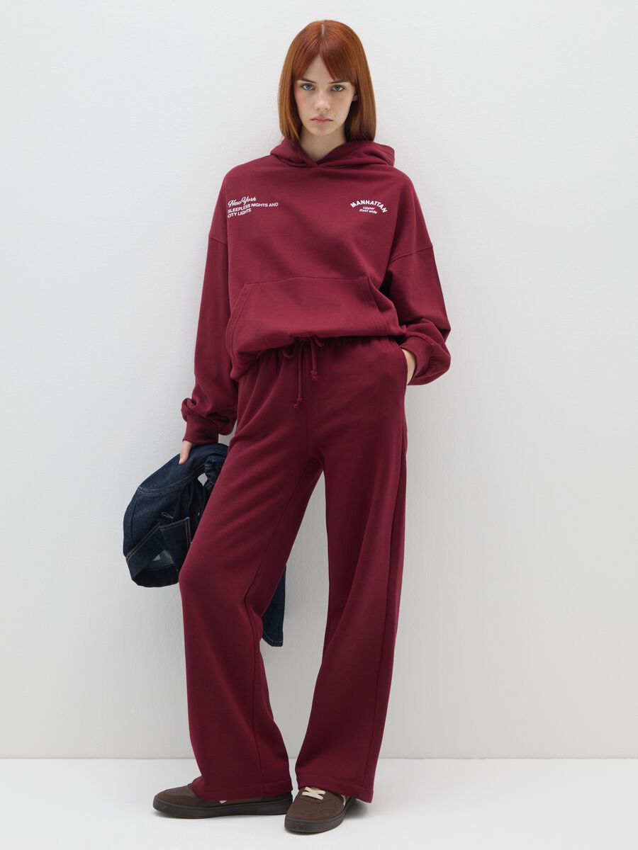 Pantaloni in misto cotone rossi regular fit_0