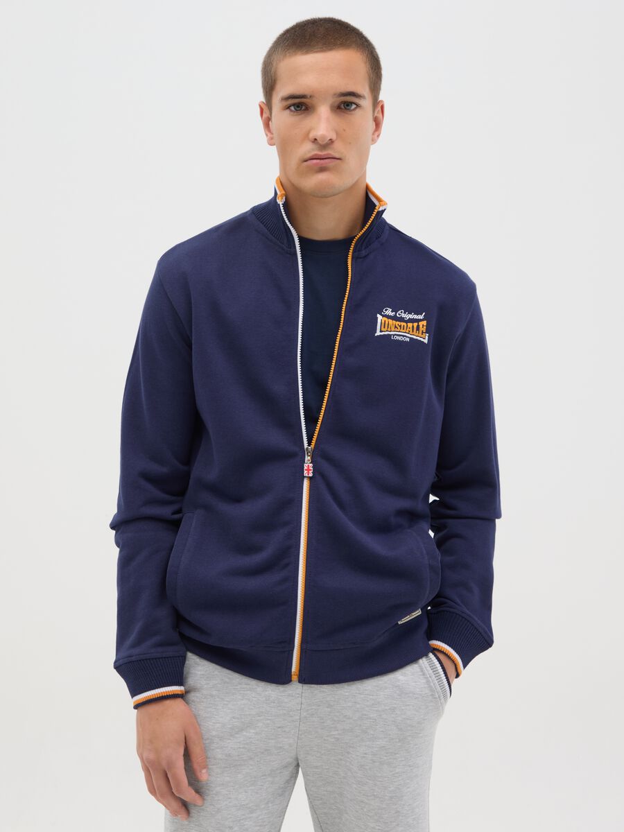 Men's full zip poli-cotton sweatshirt by Lonsdale_0