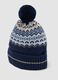Cappello blu jacquard in puro cotone organico_1