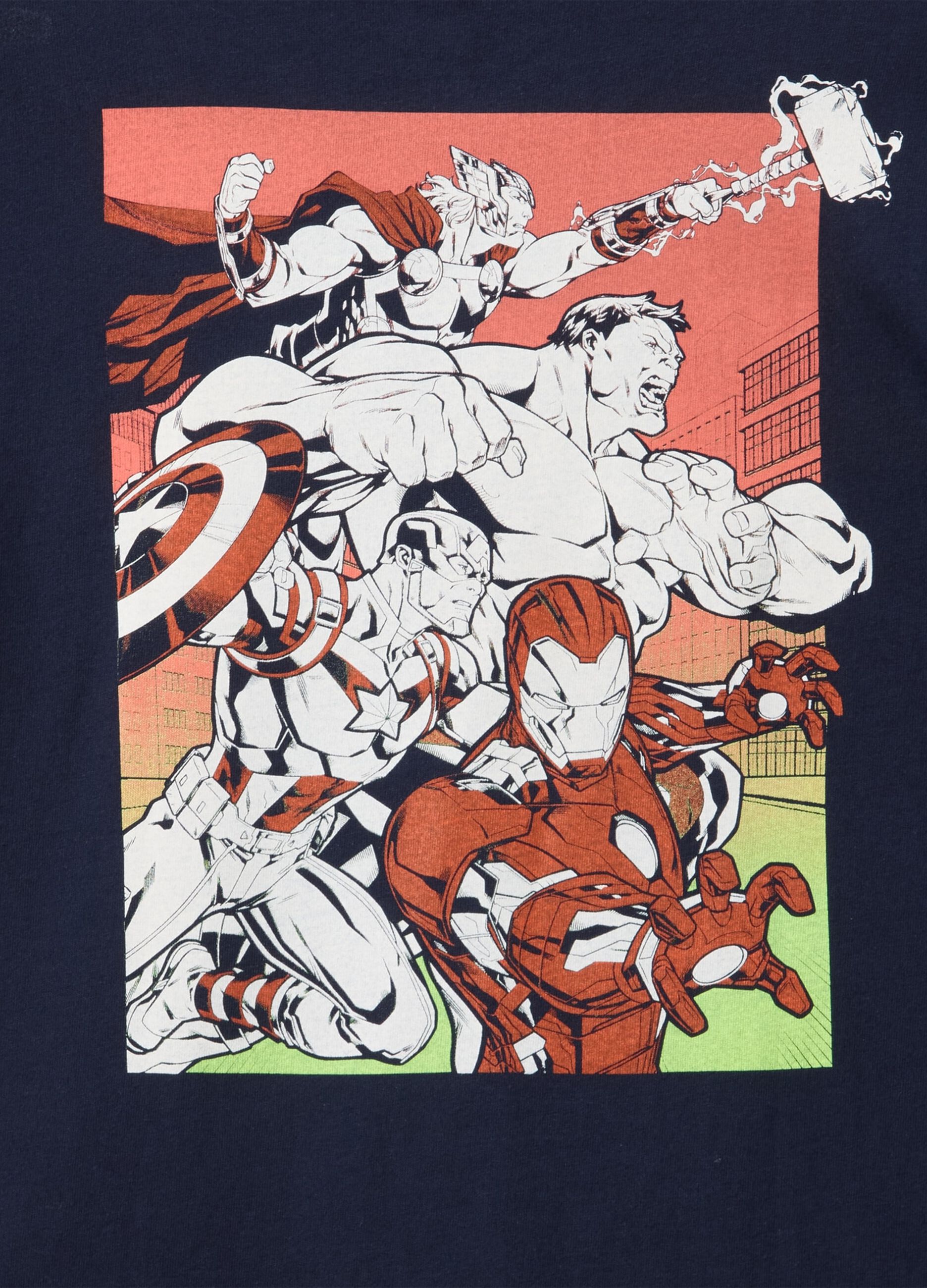 Blue Avengers T-shirt with graphic print