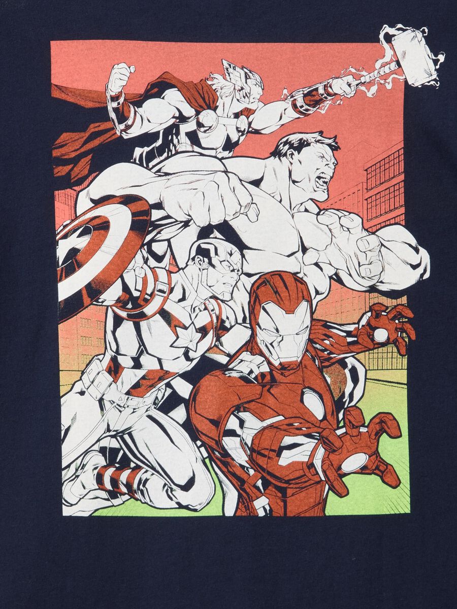 Blue Avengers T-shirt with graphic print_2