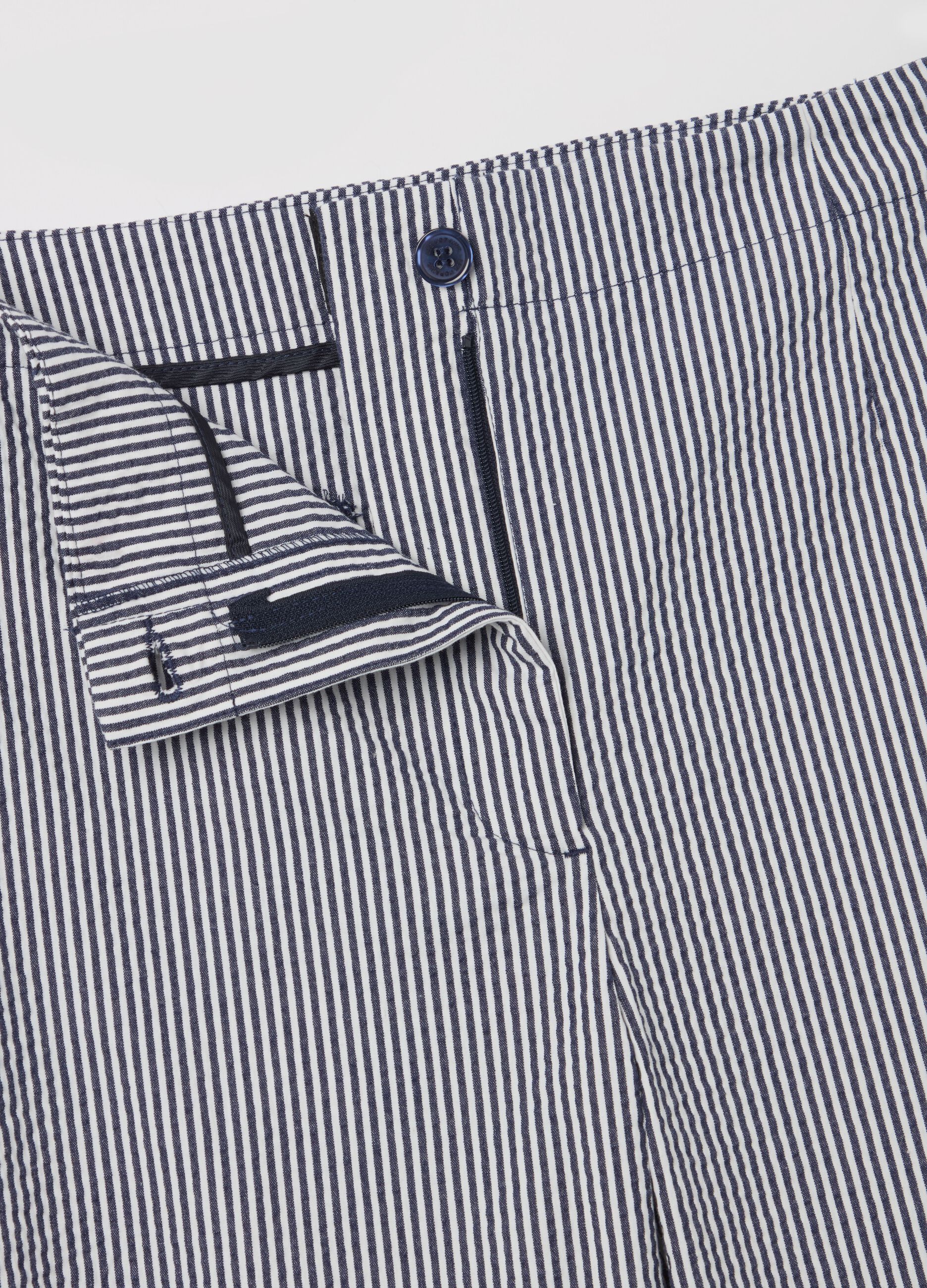 Pantalone a gamba larga righe sottili