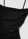 Black mini dress in stretch fabric with rhinestones_5