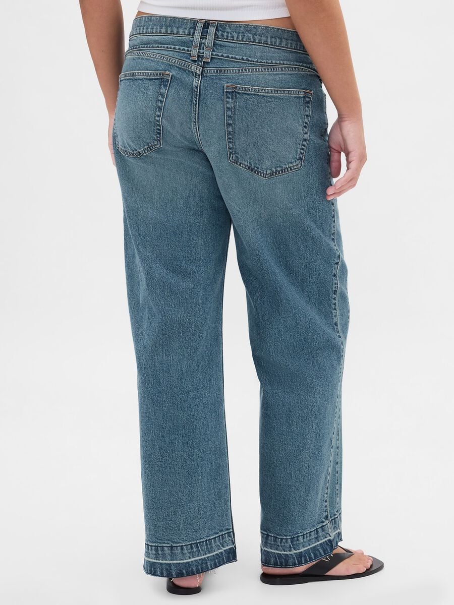 Blue Wide-Leg Denim Trousers_5