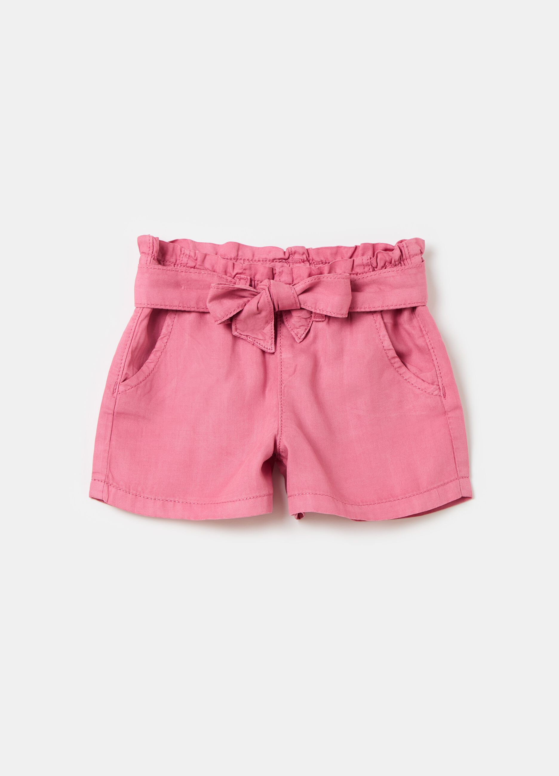 Shorts in TENCEL™ Lyocell con cintura