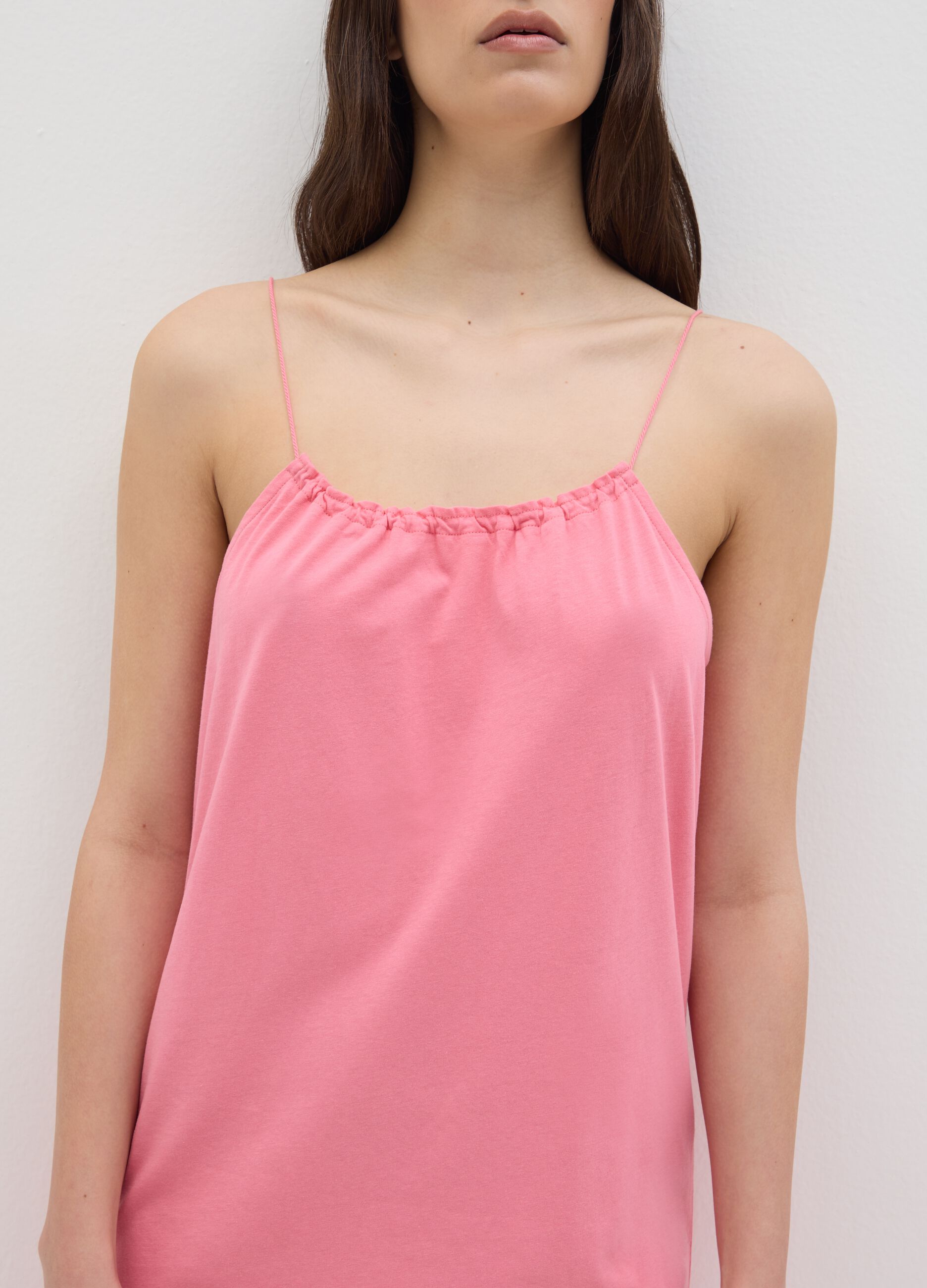 Women's Pink Summer Dress in Pure Cotton
