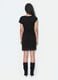 Black stretch-fabric dress with draping, regular fit_3