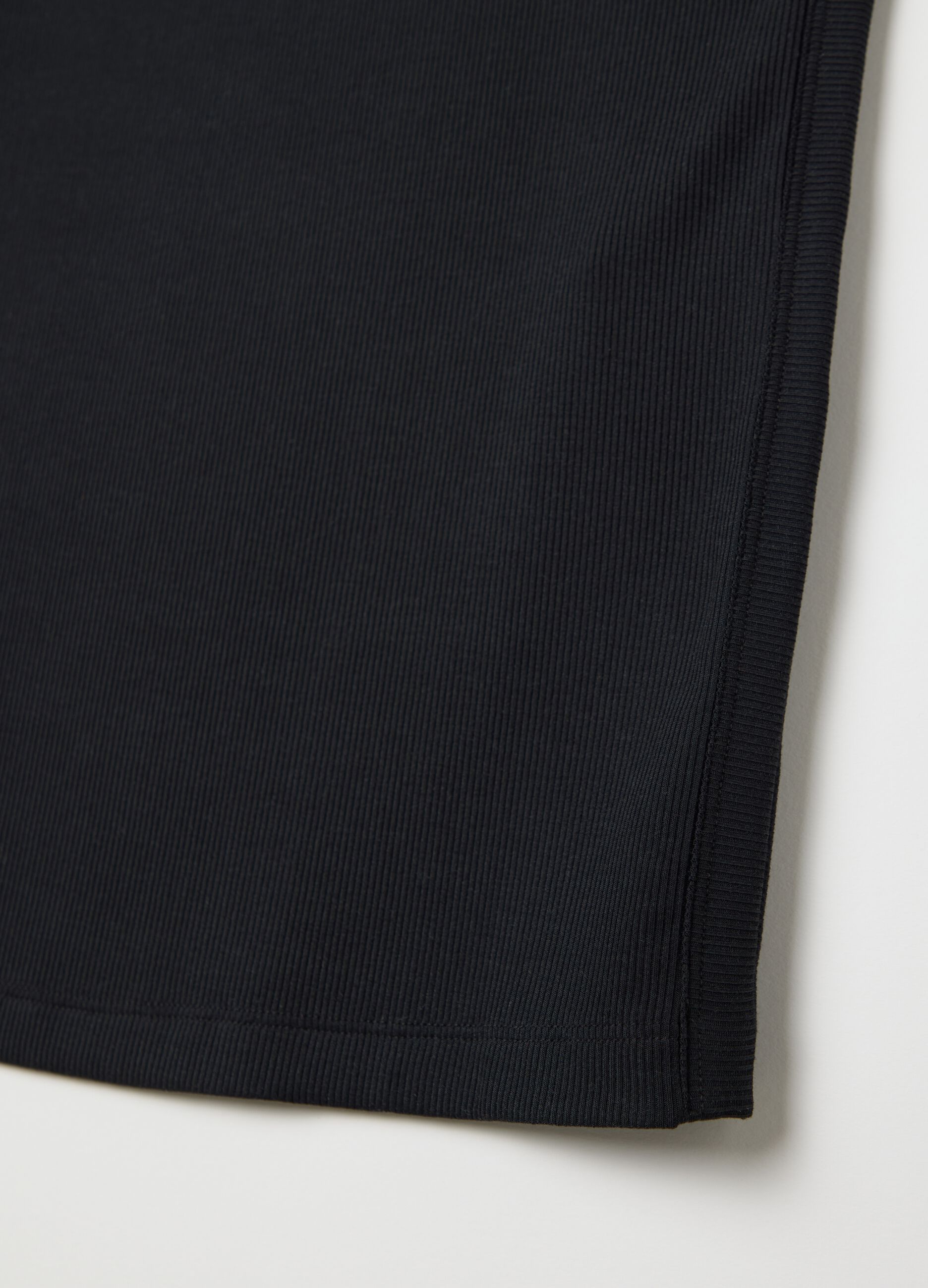 Black tank top in stretch modal