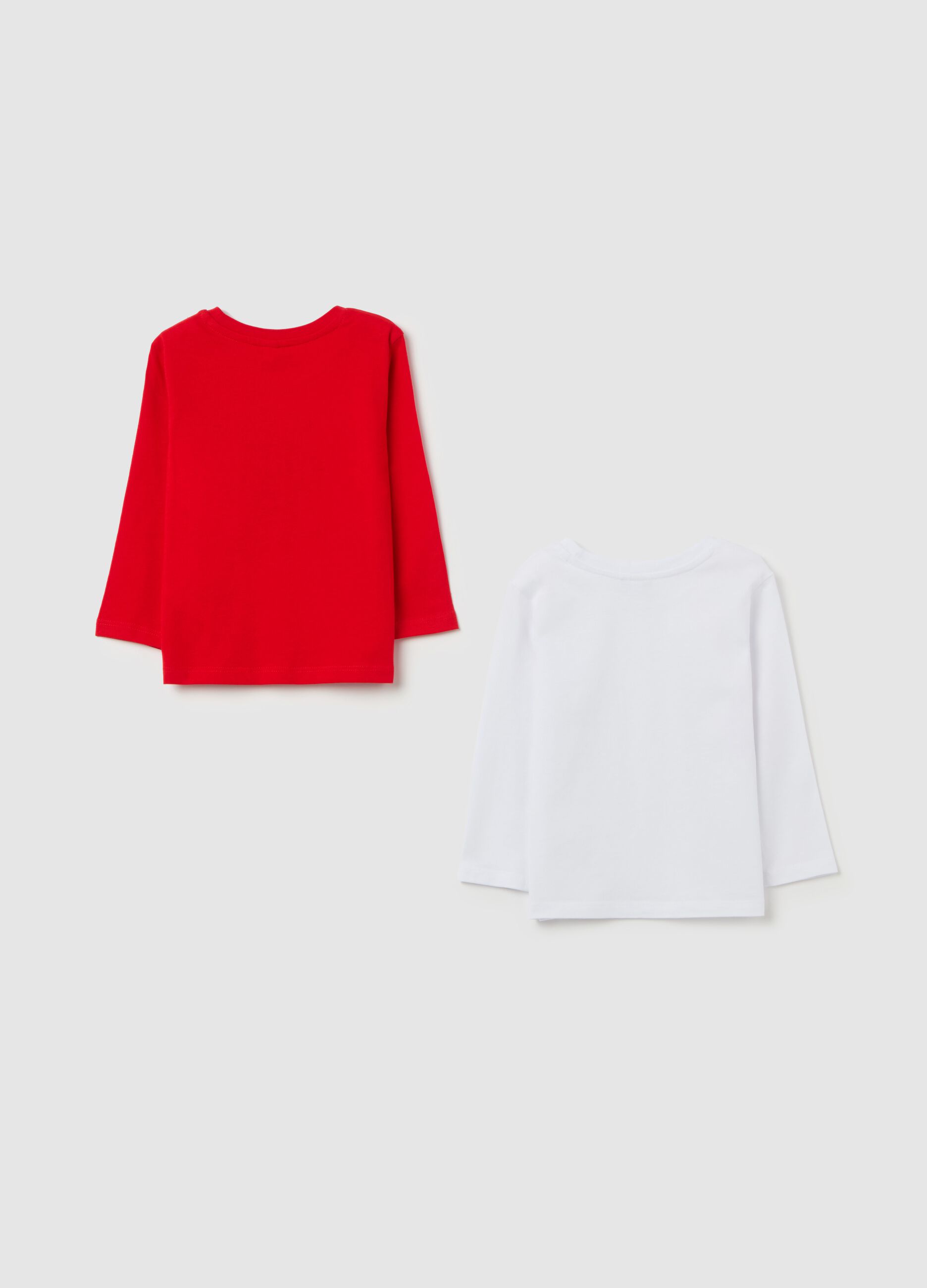 Two-pack long-sleeved T-shirt in cotton