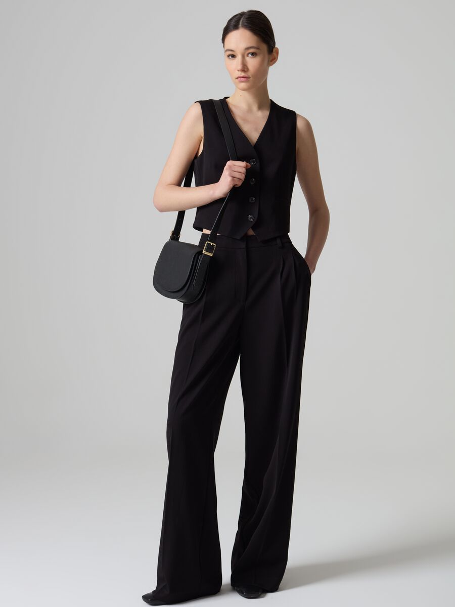 Contemporary wide-leg palazzo trousers_0