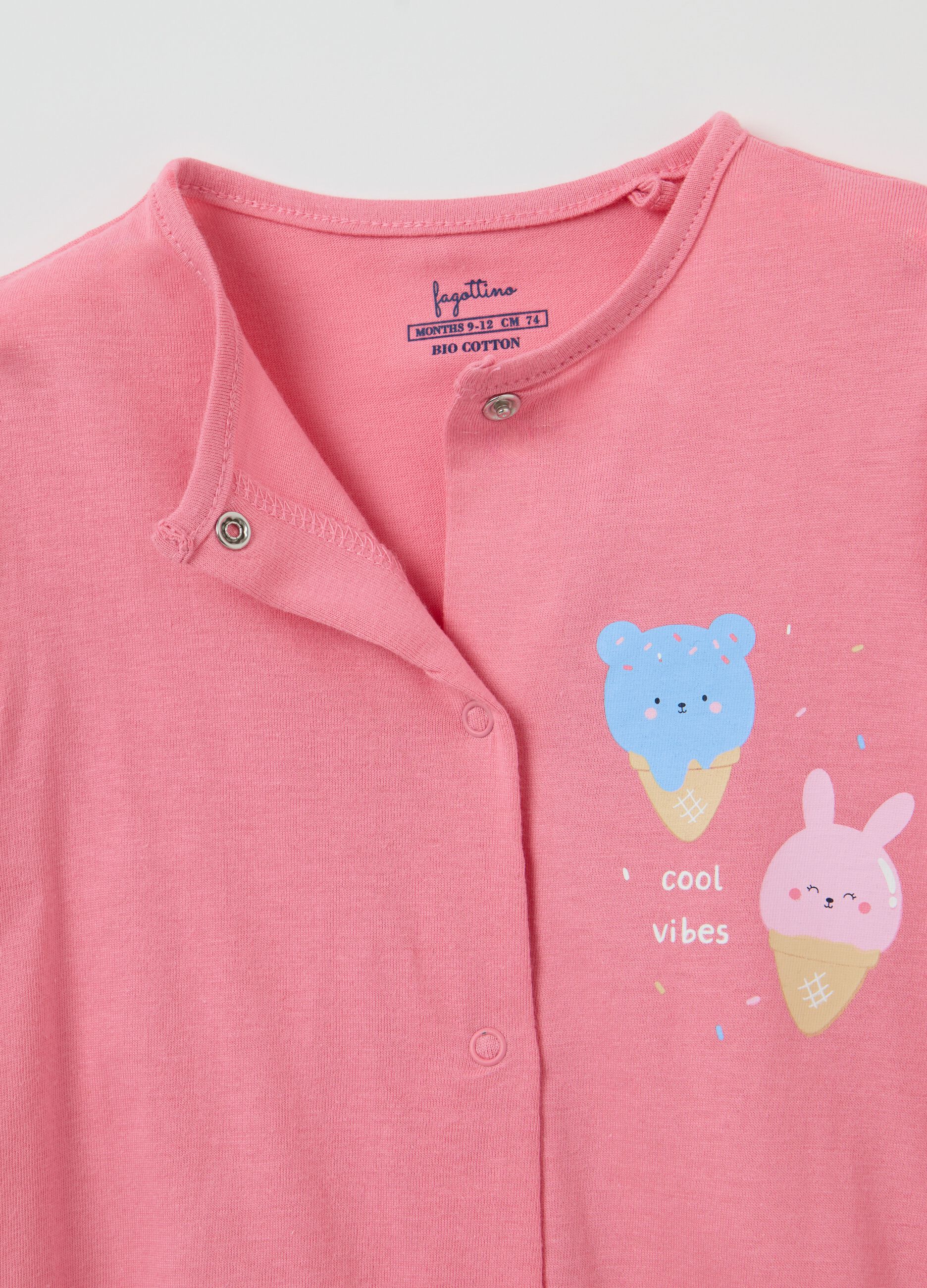 Tutine da neonata in puro cotone multicolor con maniche corte