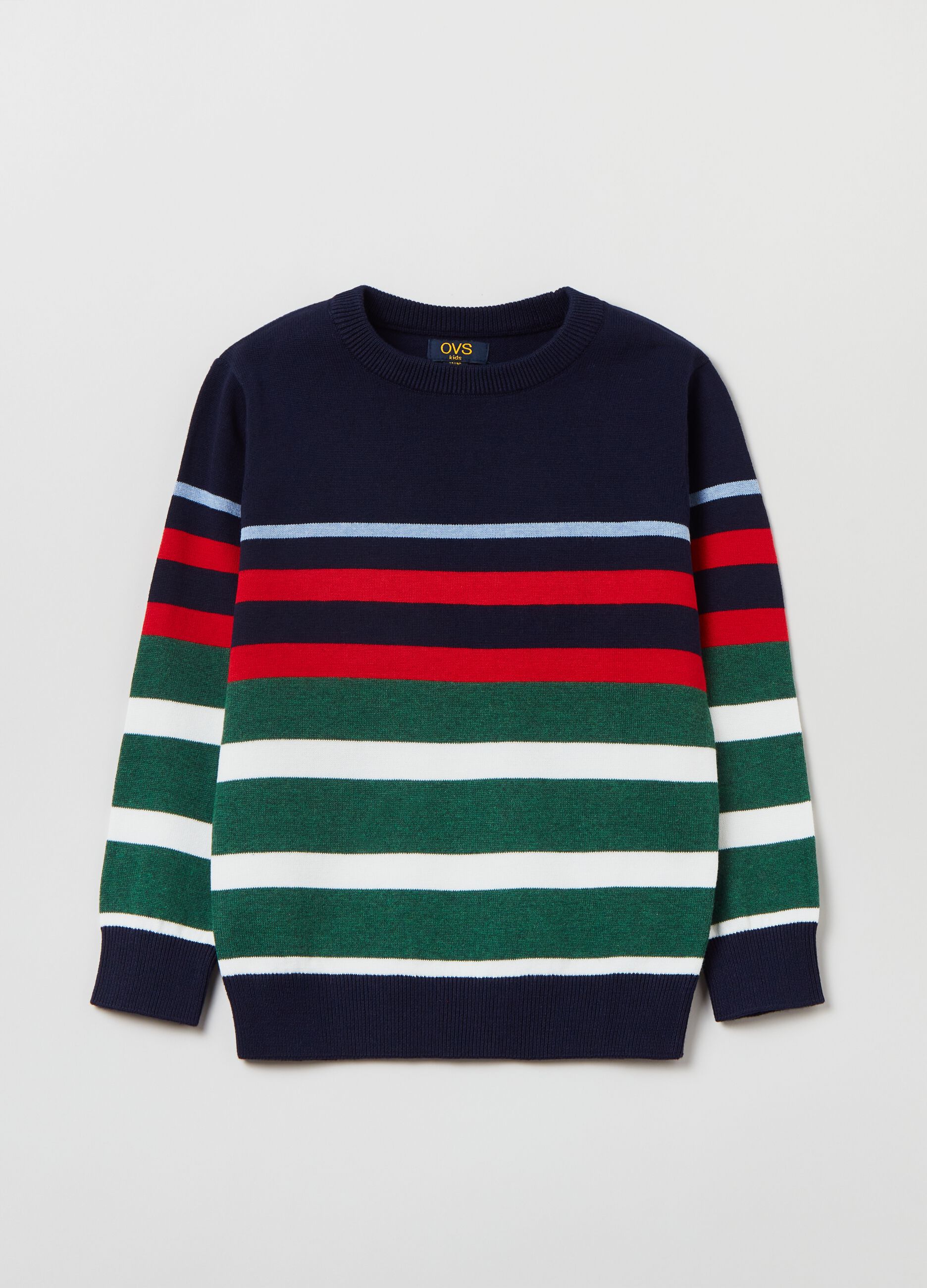Pullover in maglia a righe_0
