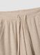 Beige ribbed stretch viscose straight-fit trousers_1
