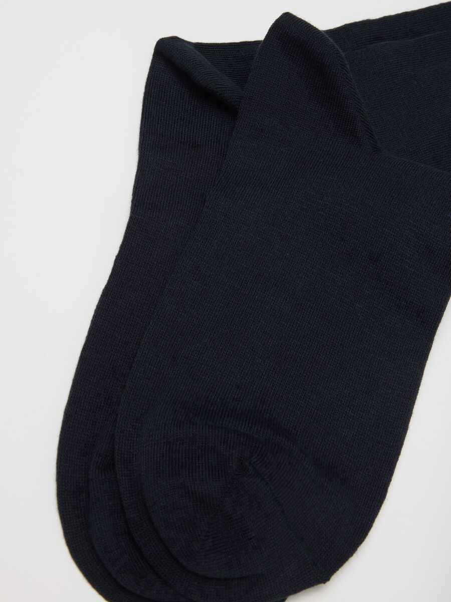 Two-pack of long blue cotton socks_1