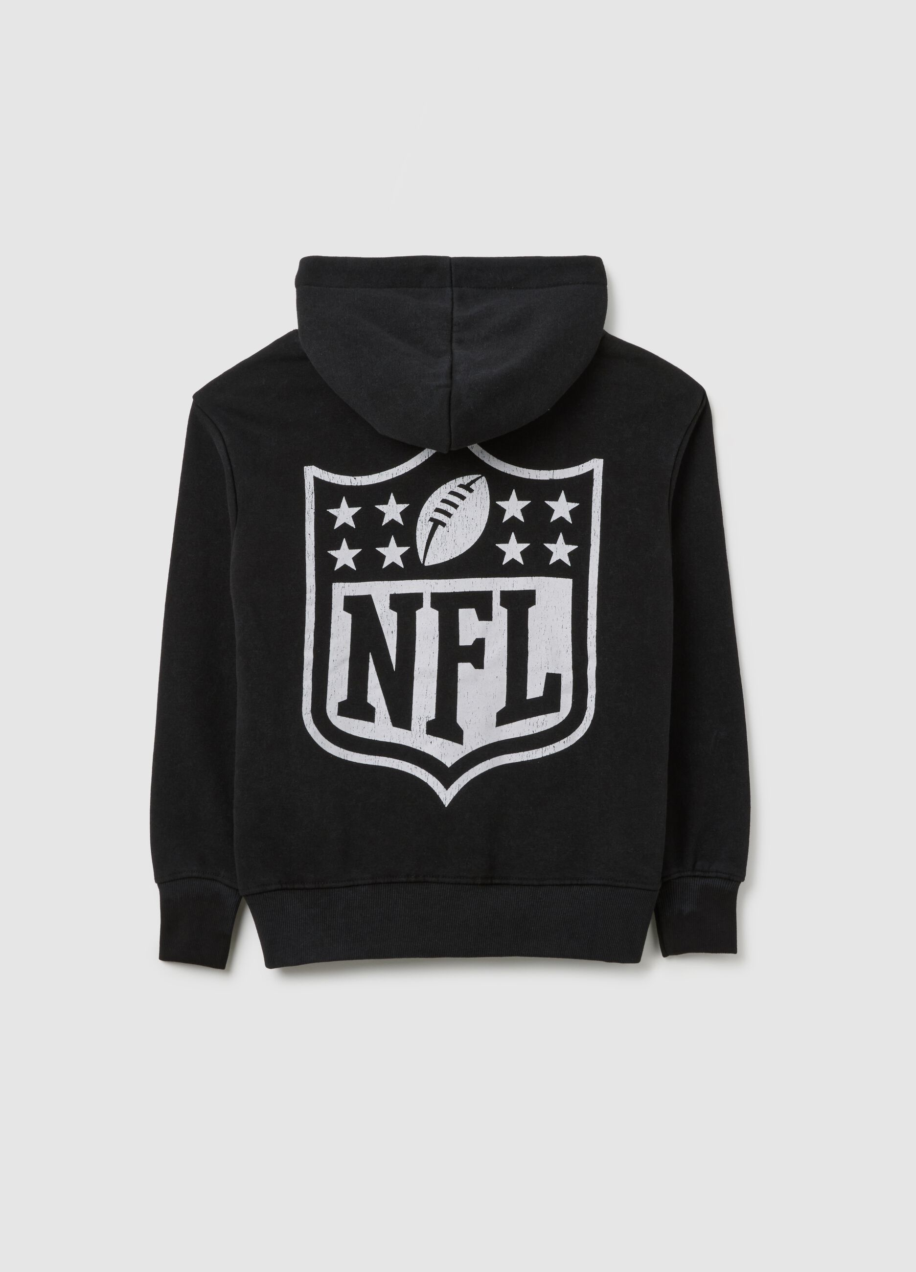 Black Hoodie NFL Cotton Blend