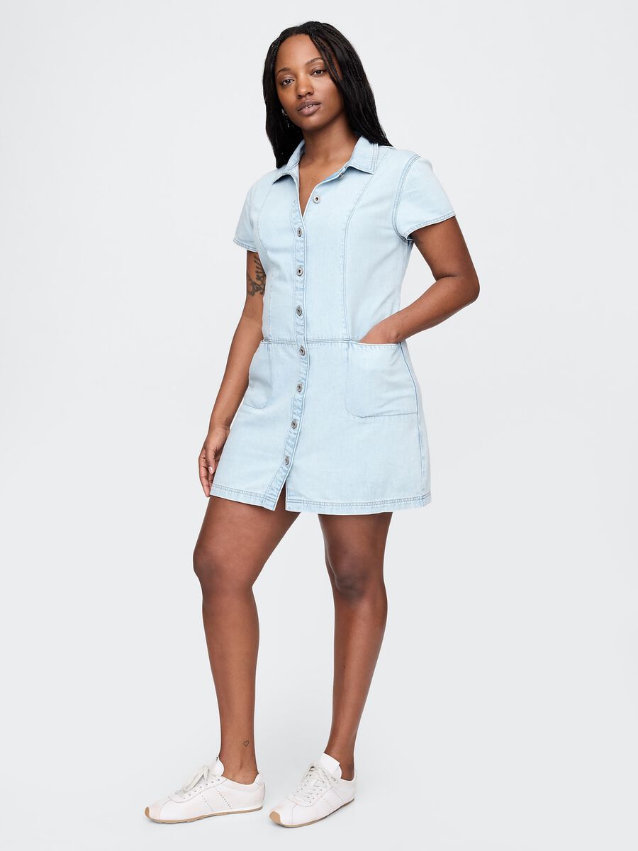Abito in denim azzurro Gap_4