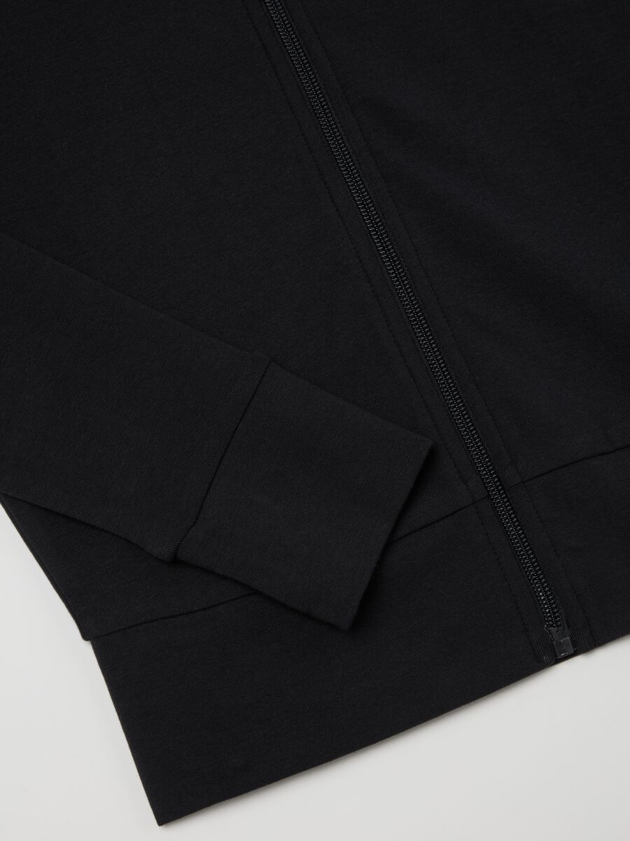Crop Jersey Full-zip Black_7