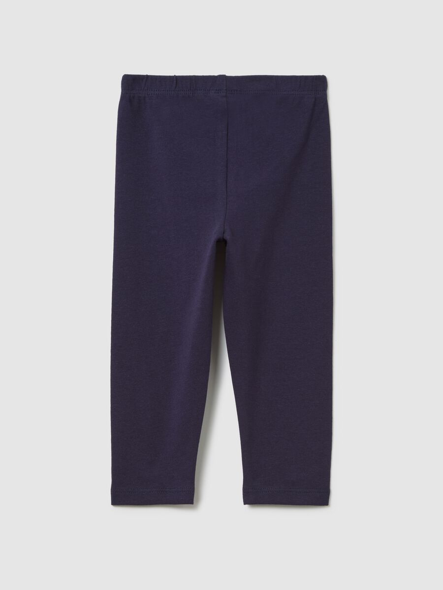 Leggings blu in tessuto elasticizzato_1