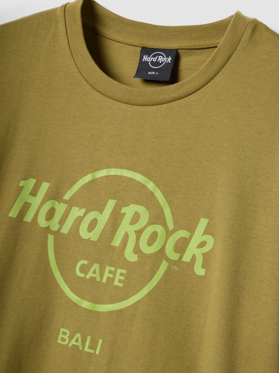 T-shirt verde Hard Rock Cafe in puro cotone regular fit_1
