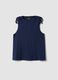 Tank top blu in puro cotone con laccetti sulle spalle_4