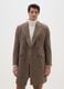 Brown Check Long Coat Regular Fit_1