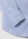 Light blue striped pure cotton dobby shirt with French collar, non-iron_5