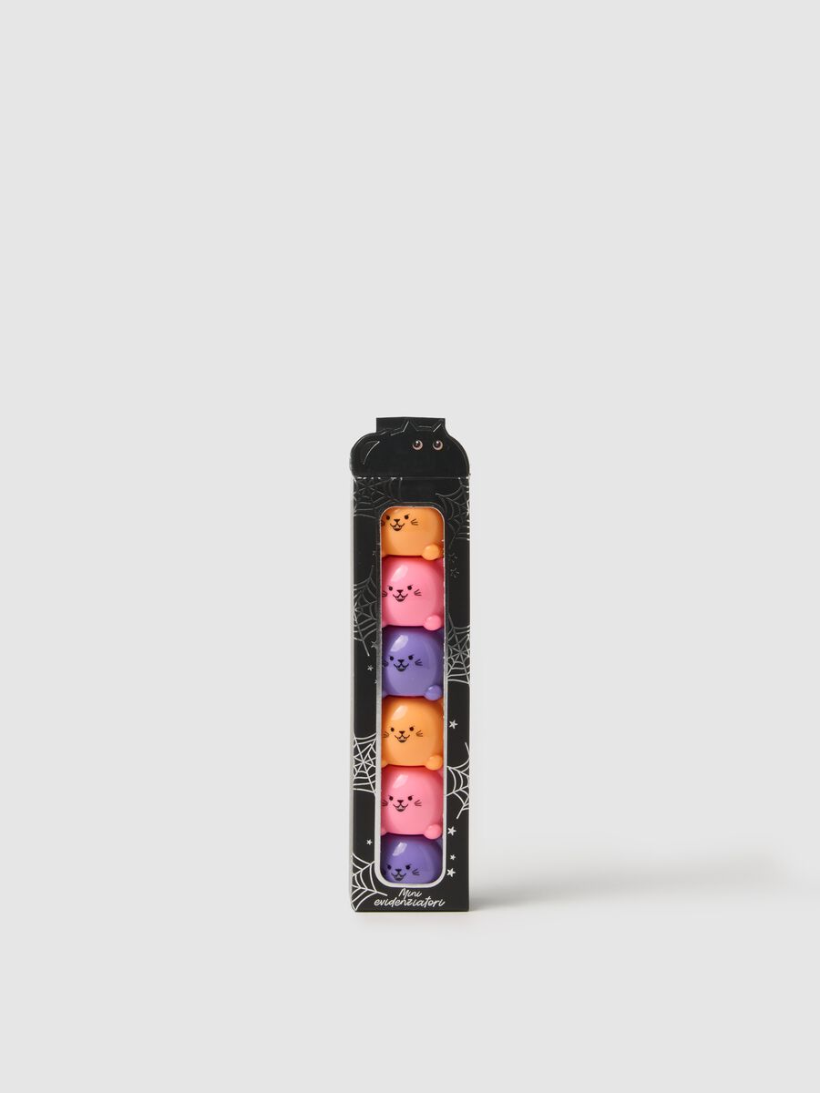 Multipack of six colourful mini highlighters_0