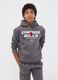Grey cotton-blend hooded sweatshirt with Chicago Bulls print for boys_1
