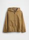 Brown Hooded Cotton Blend Jacket_5