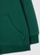 Green oversized cotton hoodie with zip for kids_3