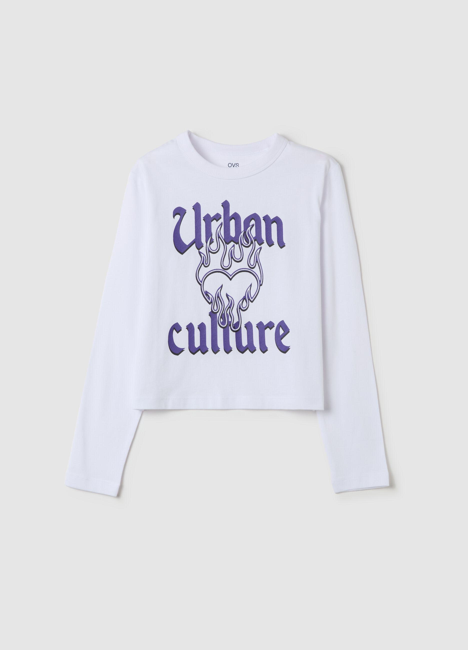 Long-sleeved T-shirt with "Urban Culture" print