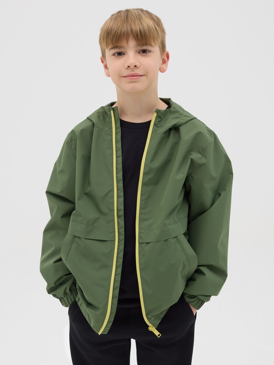 Waterproof jacket with hood_0