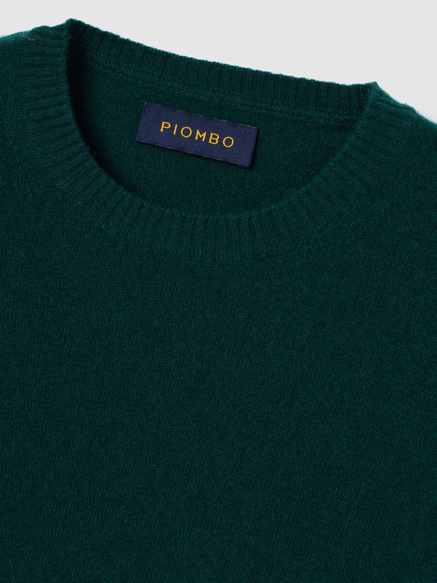 Green lambswool regular fit pullover_5