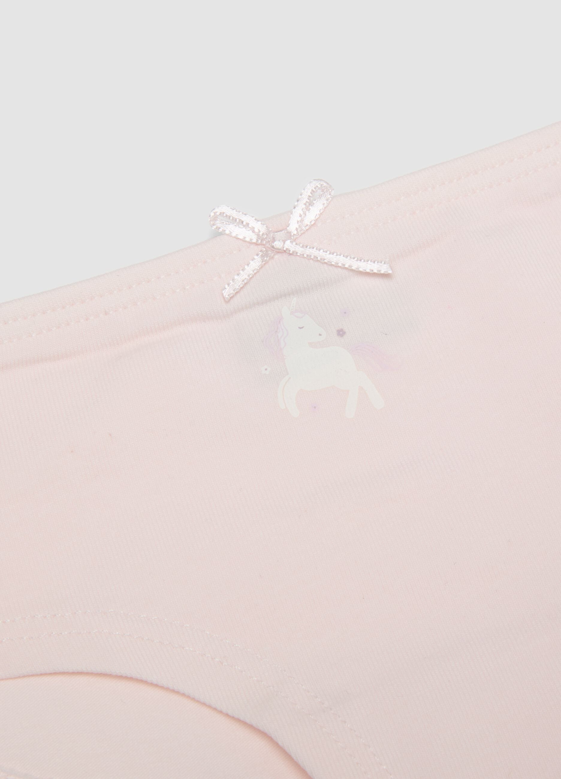 3-pack of multicolour baby girls&rsquo; briefs in stretch organic cotton blend