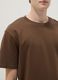 Relaxed Fit Brown The Iconic Tee T-shirt in Pure Cotton_4
