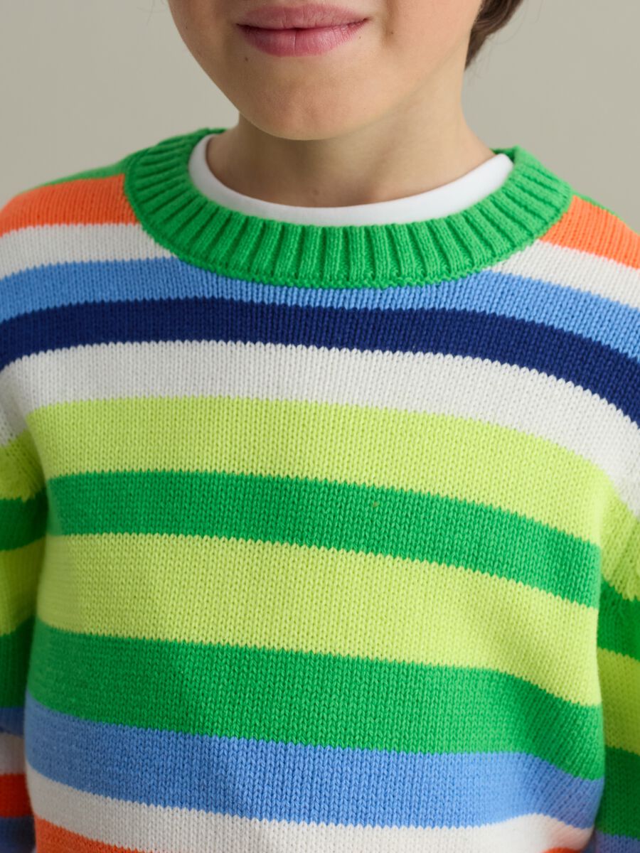 Pullover with multicoloured striped pattern_2