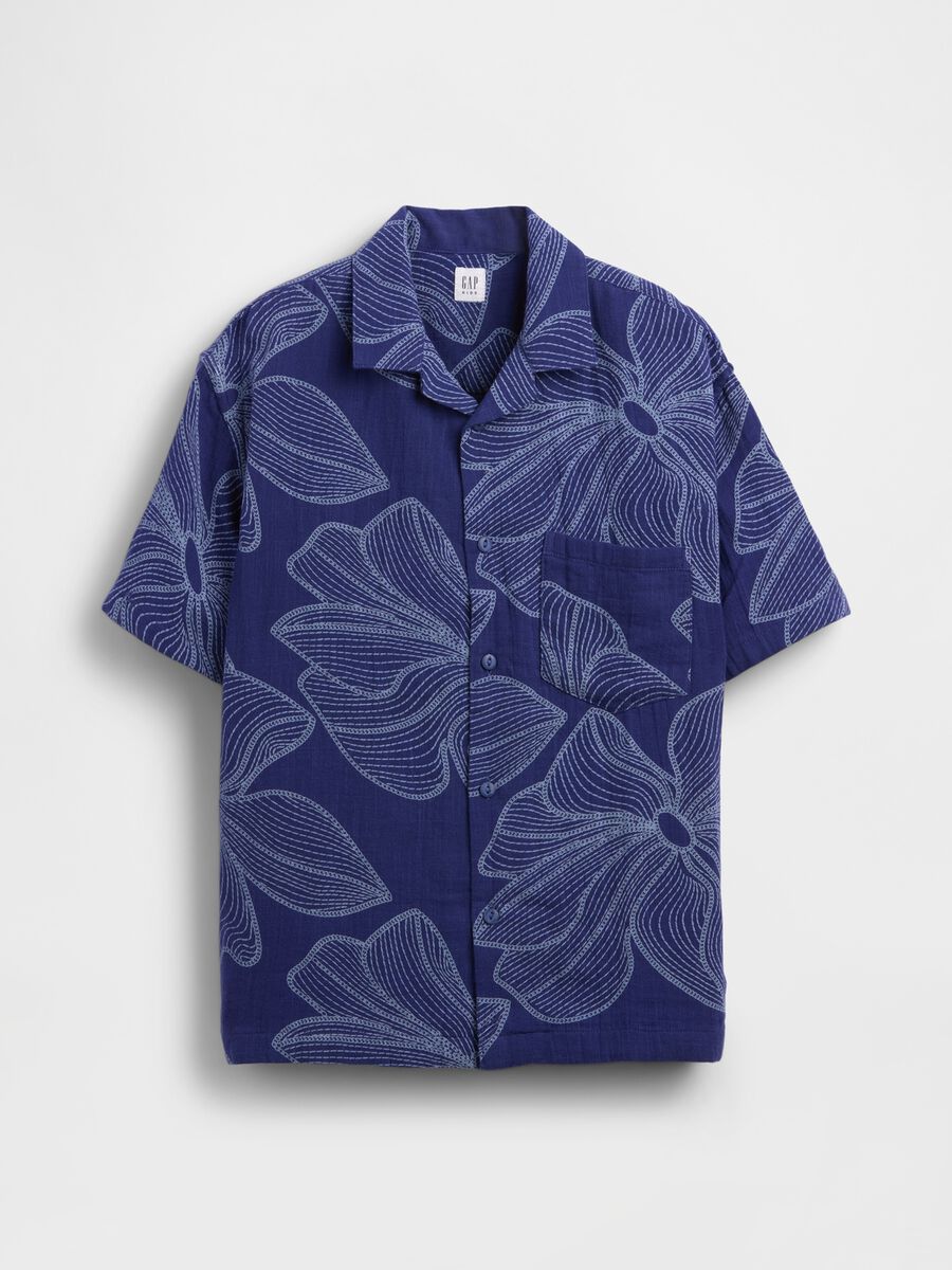 Pure cotton short-sleeved shirt_2