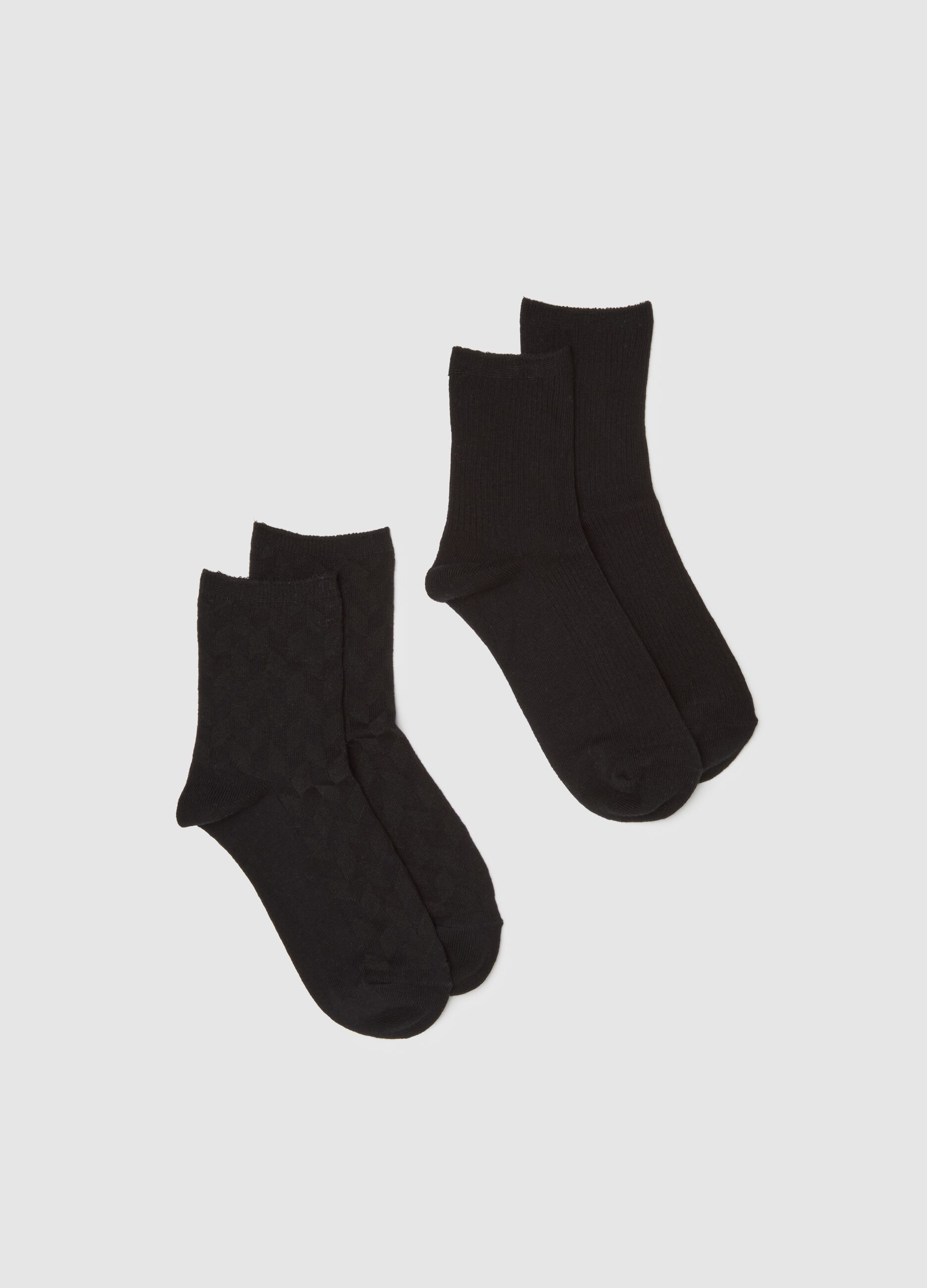Black cotton blend socks