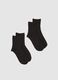 Black cotton blend socks_0