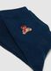 Blue stretch cotton socks with Christmas embroidery_2