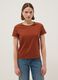 Brown short sleeve pure cotton regular fit T-shirt_0