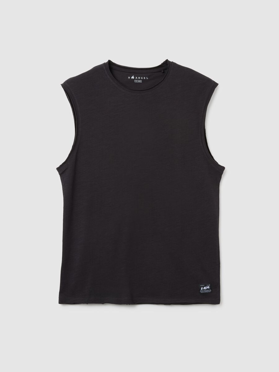 Men's pure cotton regular fit black t-shirt_0