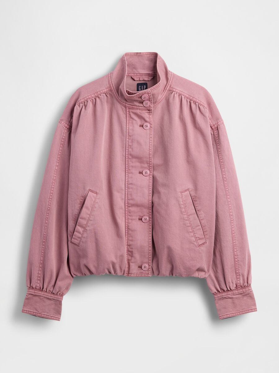 Giacca rosa in cotone snella_4