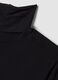 Black stretch viscose top with stand-up collar, slim fit_1