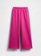Pink trousers for girls in cotton and polyester blend_3