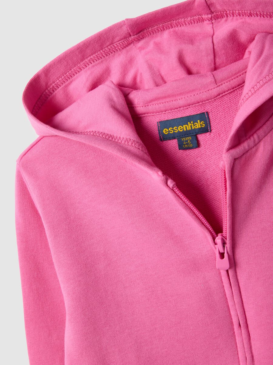 Regular Fit Girls' Pink Cotton Hoodie_2